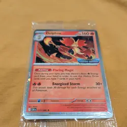 2026 Pokemon Delphox 013/086 Chaos Rising Stamped Promo SEALED Holo Mint - Image 2