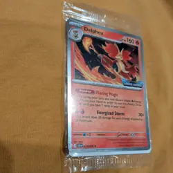 2026 Pokemon Delphox 013/086 Chaos Rising Stamped Promo SEALED Holo Mint - Image 4
