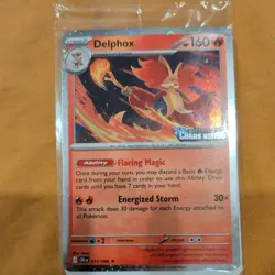 2026 Pokemon Delphox 013/086 Chaos Rising Stamped Promo SEALED Holo Mint - Image 5