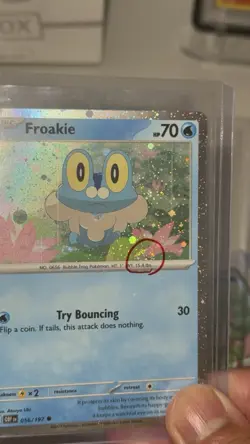 Swirls 🌀 Froakie 056/197 Cosmo Holo Heavily Bleed Error Rare Pokemon TCG ✨ - Image 3