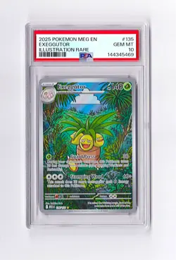 POKEMON 2025 EXEGGUTOR ILLUSTRATION RARE #135 MEGA PSA GEM MINT 10 - Image 1