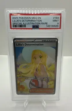 Pokemon Lillie's Determination 184/132 Me01: Mega Evolution Holo PSA 9 - Image 1