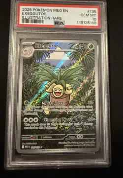 Pokemon 2025 ME01 Mega Evolution Exeggutor 135/132 Illustration Rare Holo PSA 10 - Image 1