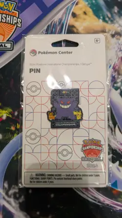 2024 Pokemon Center International Championship Gengar Pin NAIC - Image 1