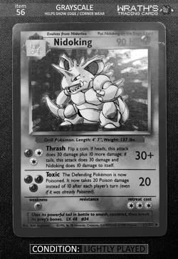 LP 👑 Nidoking Holo 11/102 English WOTC Base Set Unlimited Vintage Pokemon 56 - Image 2