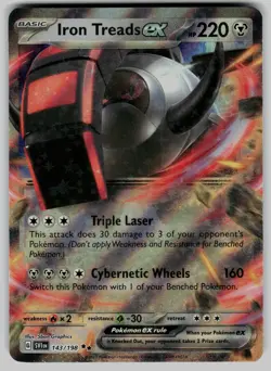 Iron Treads ex 143/198 Double Rare Scarlet & Violet Pokemon Near Mint - Image 1