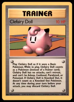 Clefairy Doll 70/102 Rare Base Set Unlimited Pokemon Near Mint - Image 1