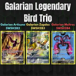 Galarian Articuno Zapdos Moltres - SWSH282 SWSH283 SWSH284 - Pokemon TCG - Promo - Image 1