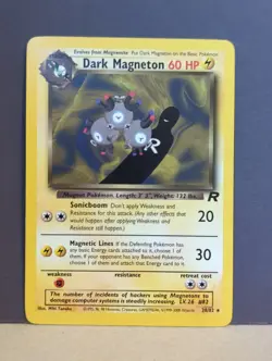 Pokemon TCG Dark Magneton Team Rocket 28/82 Regular Unlimited Rare NM - Image 1