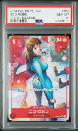 One Piece TCG 2024 Japanese OP05-010 Nico Robin PRB01-Holofoil PSA 10 - Image 1