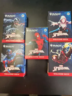 MTG Spider-Man Magic the Gathering Welcome Deck Set of 5 FIVE Spiderman - Image 1