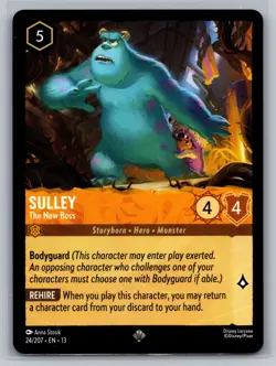 Attack of the Vine! Disney Lorcana Sulley - The New Boss 24/207 NM - Image 1