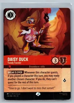 Disney Lorcana Daisy Duck - Trendy Traveler 216/204 Epic Holo NM - Image 1