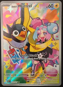 Iono's Wattrel 231/217 Illustration Rare Ascended Heroes Pokemon Holo Near Mint - Image 2