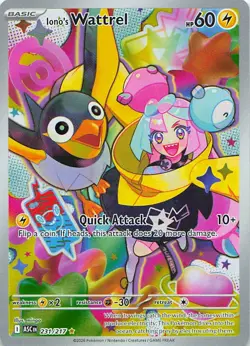 Iono's Wattrel 231/217 Illustration Rare Ascended Heroes Pokemon Holo Near Mint - Image 1
