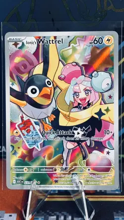 Iono's Wattrel 231/217 Illustration Rare Ascended Heroes Pokemon Near Mint - Image 1