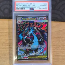 2025 POKEMON MEP EN-ME BLACK STAR PROMO #023 MEGA CHARIZARD X EX UPC PSA 10 - Image 1