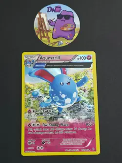 Pokemon TCG Azumarill 104/160 - English Primal Clash Holo Rare Card - Image 1