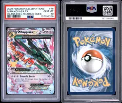 2021 Pokemon Celebrations Classic Coll Roaring Skies #76 M Rayquaza Ex PSA 10 - Image 3