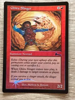 Ghitu Slinger Foil Urza's Legacy - Near Mint - Image 1