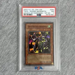 2003 Yu-Gi-Oh! Twin-Headed Behemoth Legacy of Darkness LOD 1st Ed Super PSA 7 - Image 1