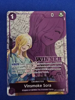 Vinsmoke Sora OP12-062 Winner Promo, One Piece TCG, English - Image 1