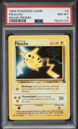 Pokemon Pikachu Movie Promo Regular #4 PSA 8 1999 Wizards of the Coast - Image 1