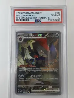 Pokemon TCG N's Zoroark ex 185/159 SV09 Journey Together SIR Holo PSA 10 - Image 3