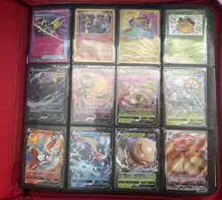 43 Pokemon Card Bundle (EX, V, Shiny, Ect) - With 12 Card Vaultx Binder - Image 1