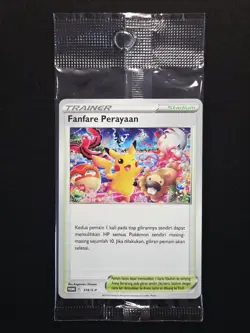Pikachu Fanfare Perayaan 374/S-P Pokemon Indonesia Promo Card Sealed New - Image 1