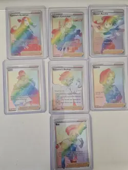 Pokemon Rainbow Full Art Holo 7-Card Lot - Image 1