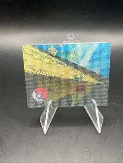 Pokemon card vintage Meiji Super Change Cards 1999 3D Lenticular Pikachu #5 - Image 5