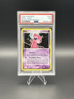 PSA 7 NM Swirl Mew Holo Black Star Promo 2006 Pokemon Card - Image 1