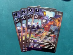 Megadramon EX12-064 Playset Digital World Shambala Digimon Card Game x4 - Image 1