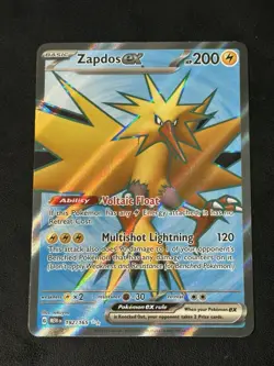 Pokemon TCG Zapdos EX Holo Card 192/165 Ultra Rare Scarlet & Violet 151 Series - Image 1