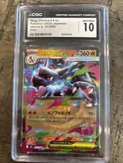 CGC 10 Mega Charizard X ex 013/080 Inferno X m2 Pokemon Card Jpn - Image 1