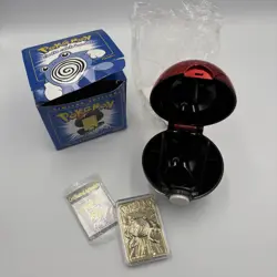 Pokemon Poliwhirl Poke-ball With 23K Gold Card 1999 New Open Trading Card - Image 1