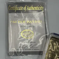 Pokemon Poliwhirl Poke-ball With 23K Gold Card 1999 New Open Trading Card - Image 4