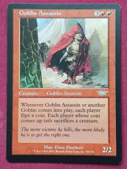 Magic The Gathering LEGIONS GOBLIN ASSASSIN red card MTG - Image 1