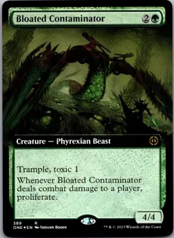 Bloated Contaminator (Extended Art) 389 Phyrexia: All Will Be One MTG Foil LP - Image 1