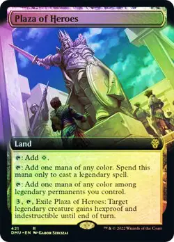 Plaza of Heroes Foil Extended Art Dominaria United NM MTG - Image 1