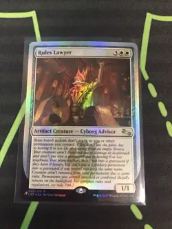 MTG Magic The Gathering Rules Lawyer Foil List White Artifact Advisor Commander - Image 1