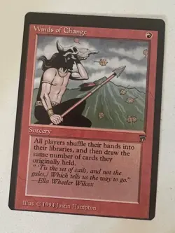 Magic the Gathering MTG Legends Winds of Change (Poorly Centered) NM (Beta Bob) - Image 1