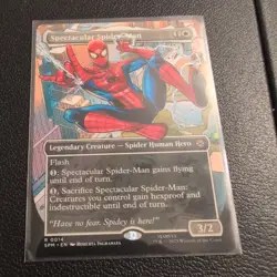 Spectacular Spider-Man X1 NM Borderless Marvel's Spider Man MTG - Image 1