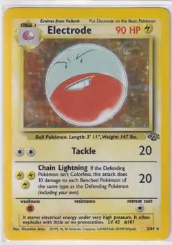 Electrode (2) Unlimited Holo Holo Rare Jungle 02/64 HP - Image 1