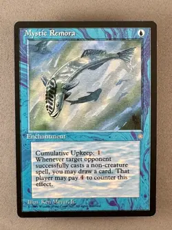 Mtg-Mystic Remora Ice Age Regular-Unplayed Near Mint-Vintage Magic the Gathering - Image 1