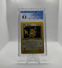 1999 Pokemon Raichu Fossil Rare Holo 14/62 CGC 8.5 NM/Mint 1st Edition - Image 1