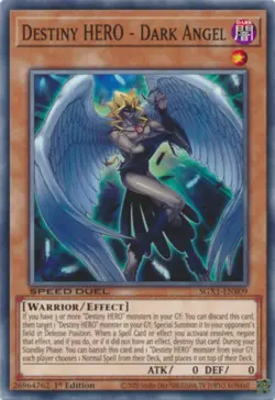 Destiny HERO - Dark Angel - SGX1-ENB09 - Common - 1st Edition Near Mint Yugioh C - Image 1