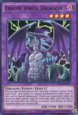 Doom Virus Dragon 1st Edition Ultra Rare DRL3-EN057 LP - Image 1