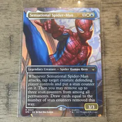 Sensational Spider-Man MINT Borderless 25 Spider-Man: Eternal-Legal SPE MTG Rare - Image 1